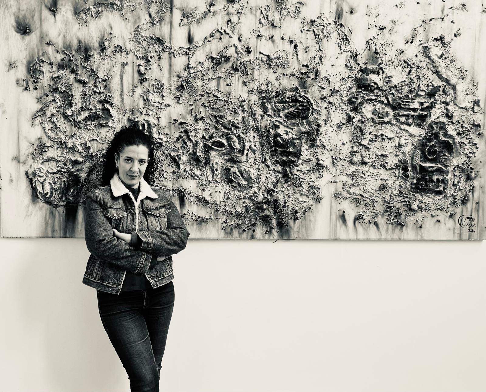 Rasha Wanase, Egyptian artist blending ancient Egyptian symbols with modern sculptural art in her 'Antiqueanism' style.